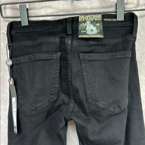 NWT Citizens of Humanity Women's Black Jeans Sz 26 Avedon Slick Skinny Leg Jean - Picture 9 of 11